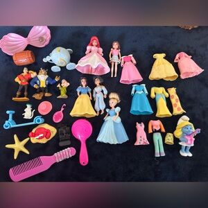 3/$15 Disney Princess Polly Pocket Dolls and Accessories